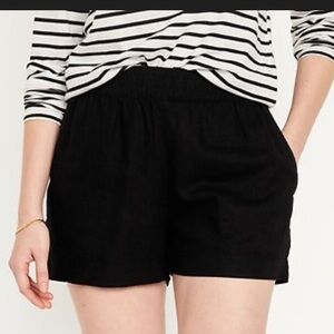 Old Navy Women’s High-Waisted Linen-Blend Pull-On Shorts Sz Small